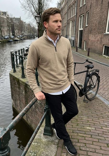 Taupe BOSS ORANGE Pullover ZETRUST - large