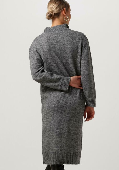 Dunkelgrau OBJECT Midikleid OBJMINNA L/S ZIP KNIT DRESS NOOS - large