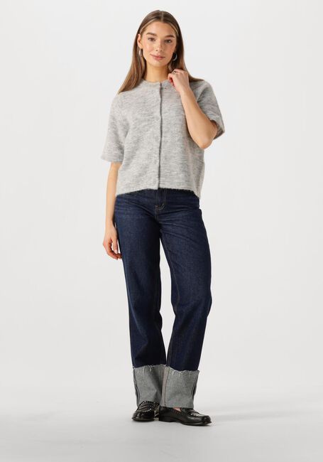 Graue SELECTED FEMME Strickjacke SLFLULU 2/4 KNIT CARDIGAN - large