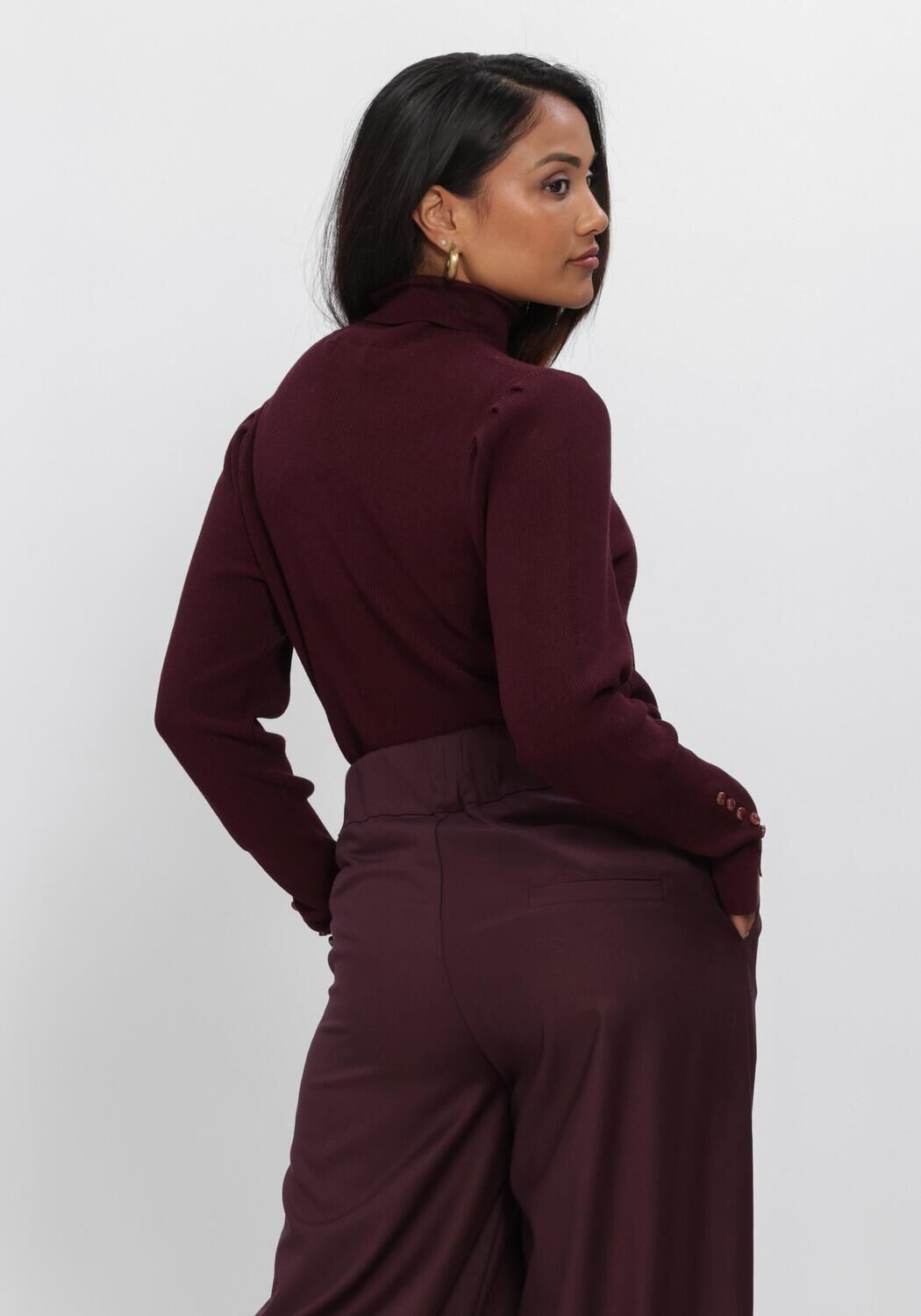 Bordeaux NUKUS Rollkragenpullover SILVI PULLOVER PLAIN - large