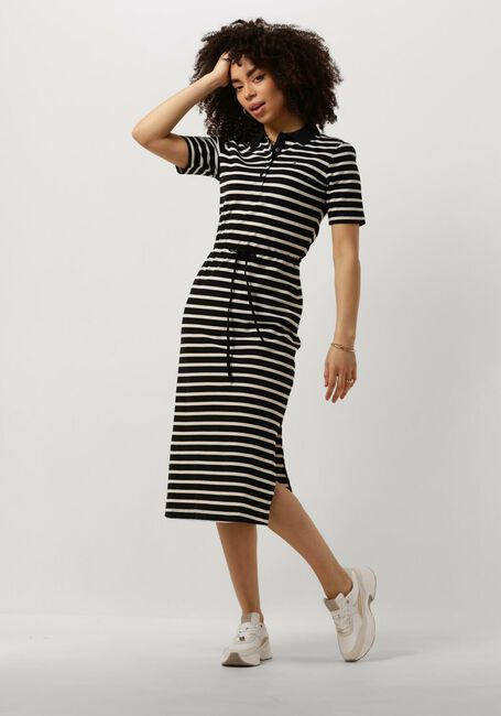 Blaue TOMMY HILFIGER Midikleid REG BRETON MIDI POLO DRESS - large