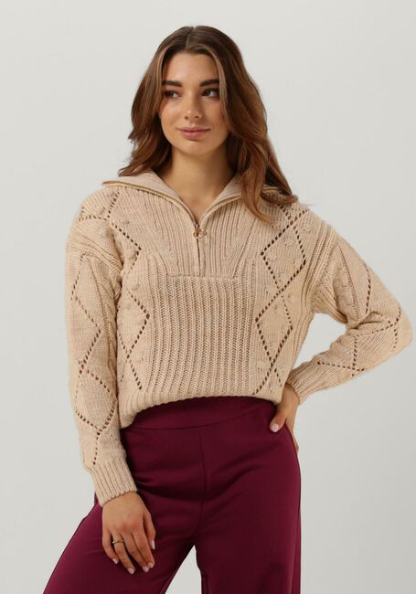 Beige OBJECT Pullover KELLY L/S KNIT PULLOVER - large