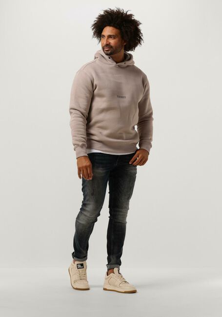 Taupe PUREWHITE Sweatshirt HOODIE WITH FRONT PRINT AND BACK ARTWORK - large