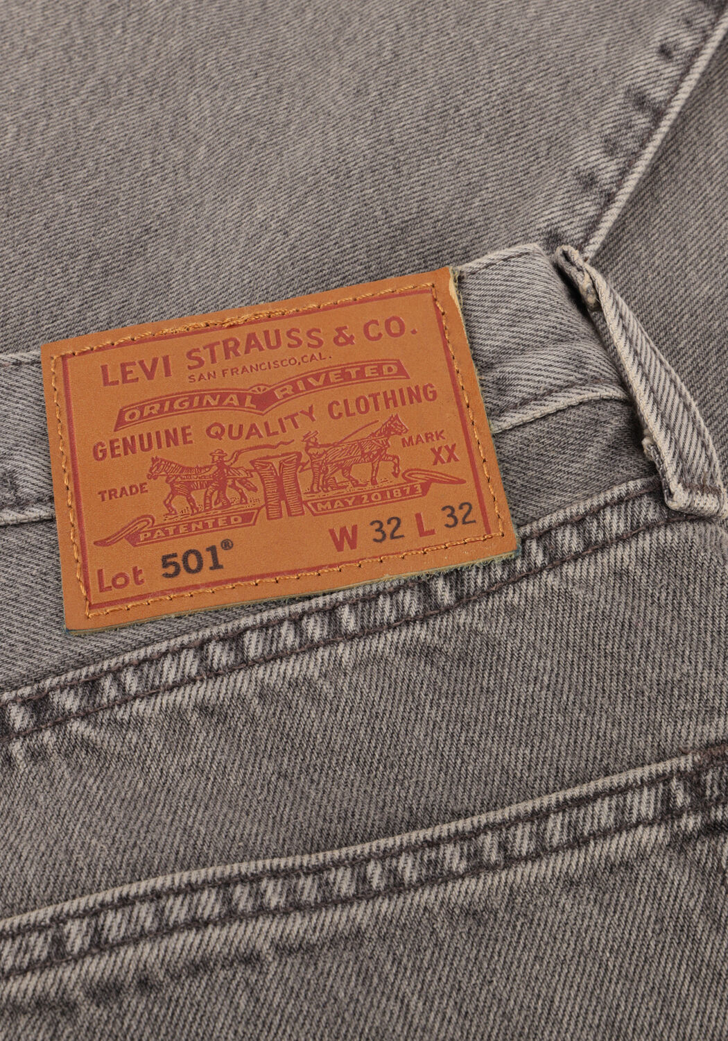 Graue LEVI'S Straight leg jeans 501 LEVIS ORIGINAL FIT - large