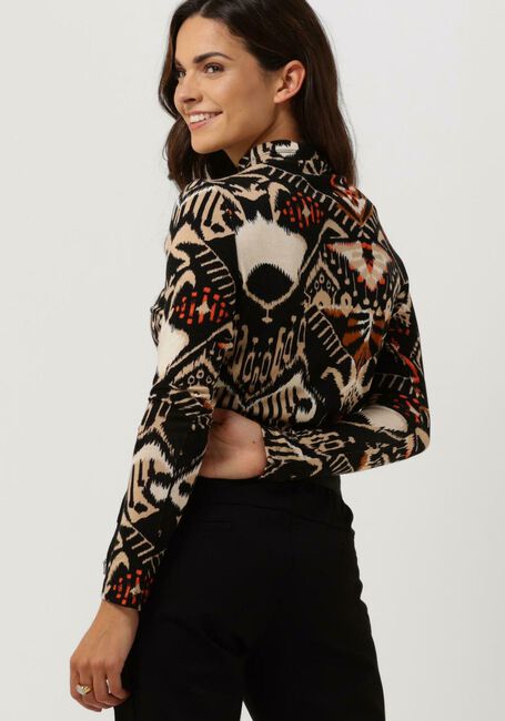 Mehrfarbige/Bunte SUMMUM Pullover TOP IKAT ON WOOL BLEND - large
