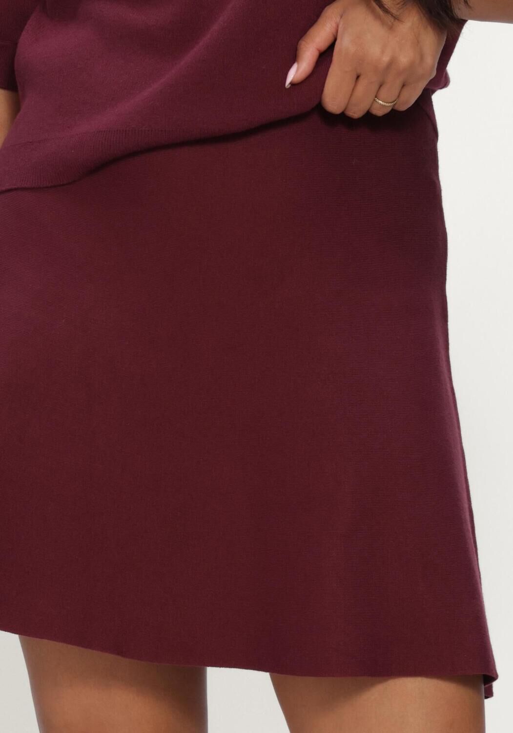 Bordeaux OBJECT Minirock OBJREYNARD HW SHORT KNIT SKIRT - large