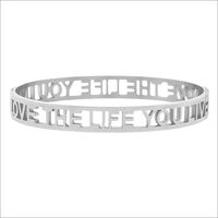 Silberne MY JEWELLERY Armband LOVE THE LIFE YOU LIVE OPEN - medium