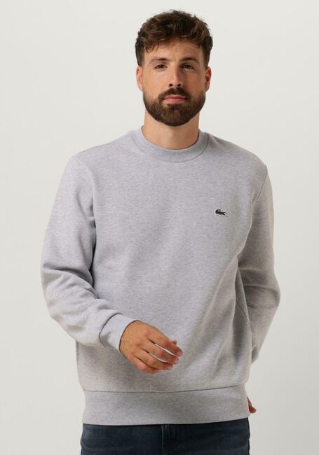 Graue LACOSTE Sweatshirt CLASSIC FIT BRUSHED FLEECE SWEATSHIRT - large