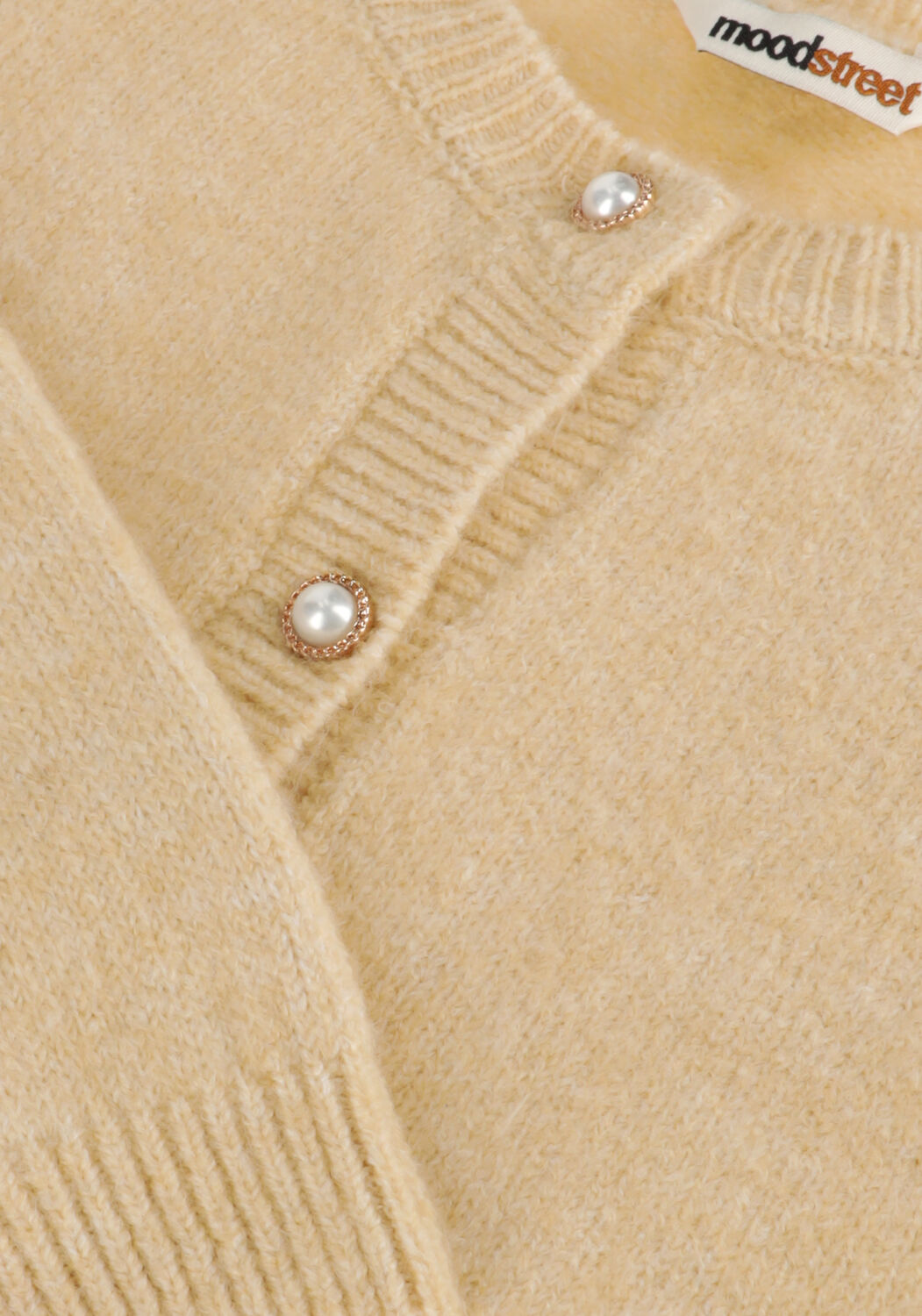 Beige MOODSTREET Strickjacke VEST VIVA - large