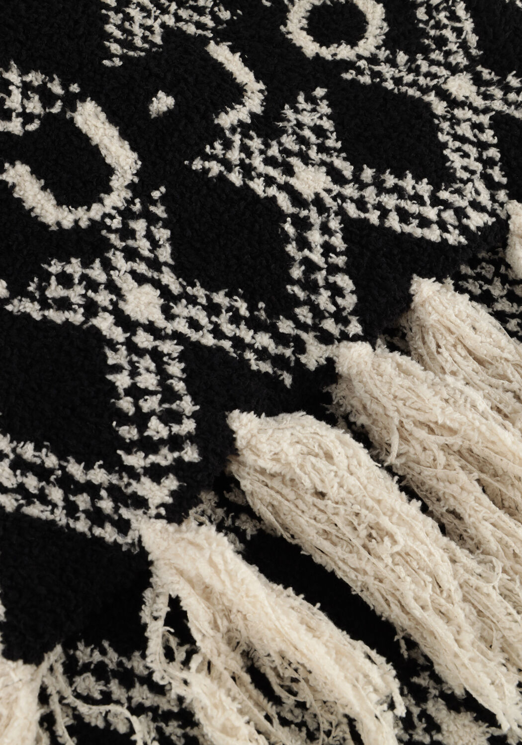 Schwarze LIU JO Schal SERIE ROMBO LOGO SCARF - large