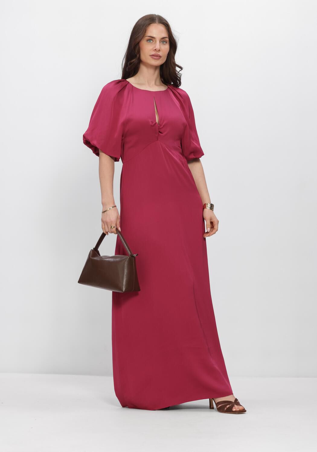 Rote SELECTED WOMEN Maxikleid SLFLAURINA REGULAR 2/4 ANKLE DRESS - large