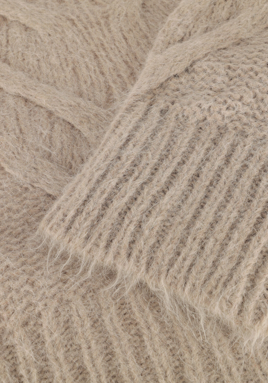 Beige SUMMUM Pullover SWEATER BIG CABLE KNIT - large
