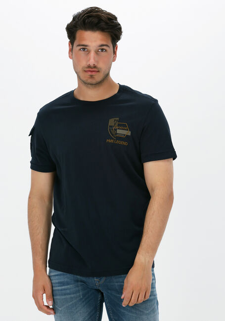 Dunkelblau PME LEGEND T-shirt SHORT SLEEVE R-NECK PLAY LW SINGLE JERSEY - large