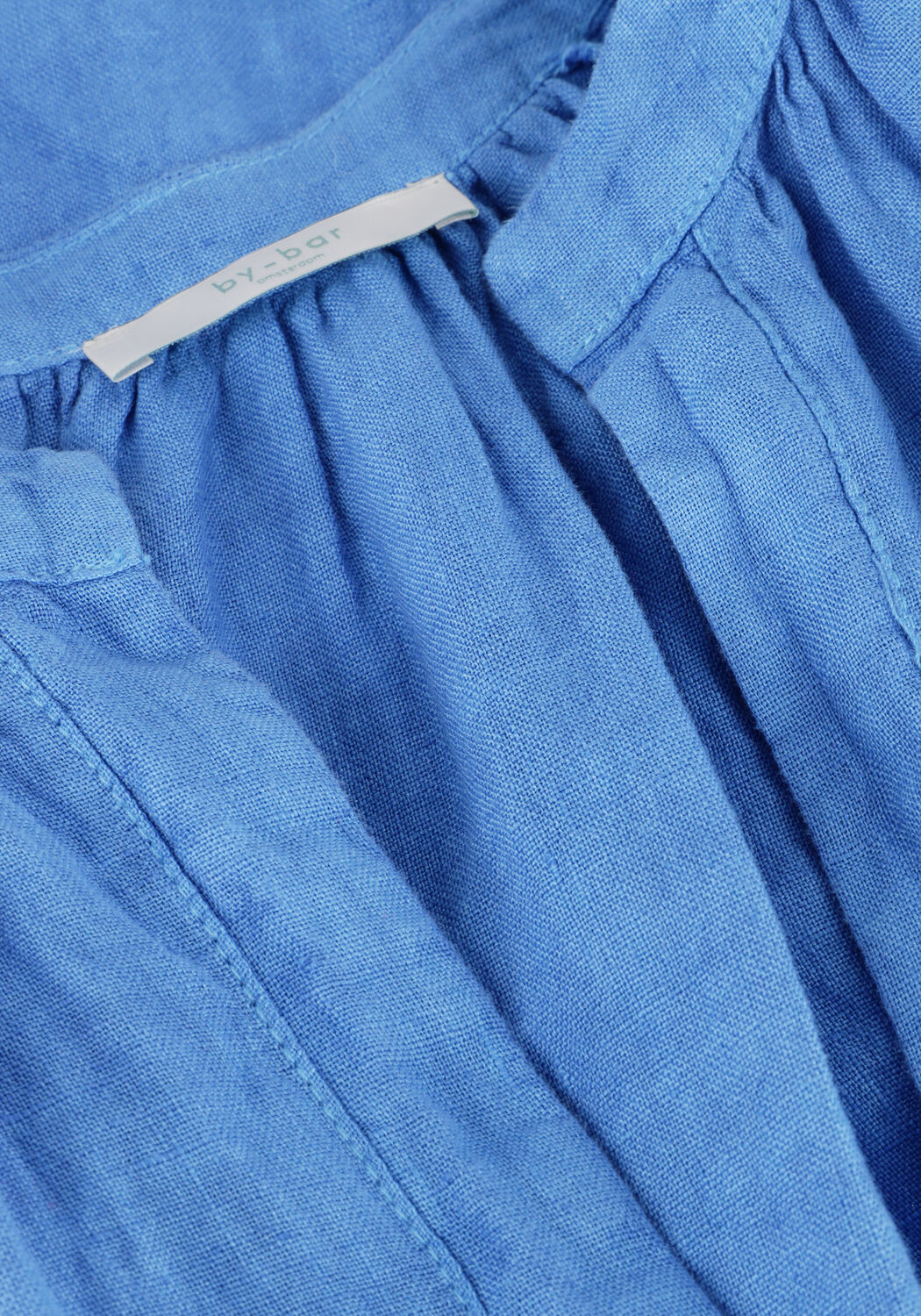 Blaue BY-BAR Minikleid VINA LINEN DRESS - large