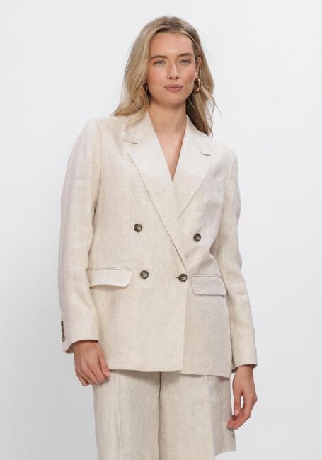 Beige SELECTED WOMEN Blazer SLFRELAXED IDA LS LINEN BLAZER - large
