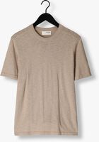 Beige SELECTED HOMME T-shirt SLHBERG LINEN SS KNIT TEE NOOS