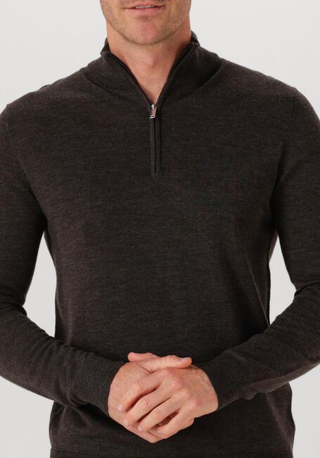 Braune PROFUOMO Pullover PULLOVER HALF ZIP MERINO - large