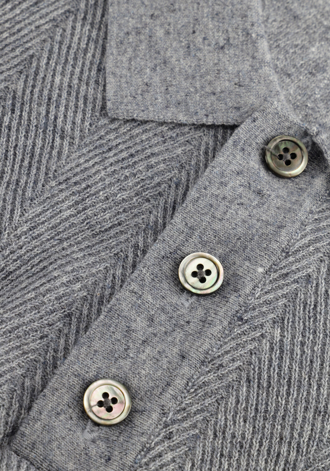 Hellgrau PROFUOMO Polo-Shirt POLO SS COTTON LINEN - large