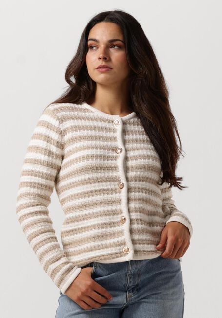Sand NEO NOIR Strickjacke LIMONE STRIPE KNIT JACKET - large