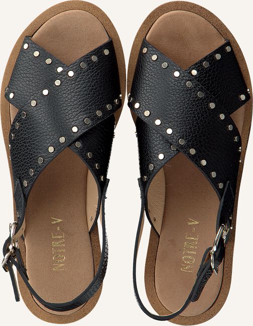 Schwarze NOTRE-V Flache Sandalen ETTO19-B Schwarze NOTRE-V Flache Sandalen ETTO19-B - large