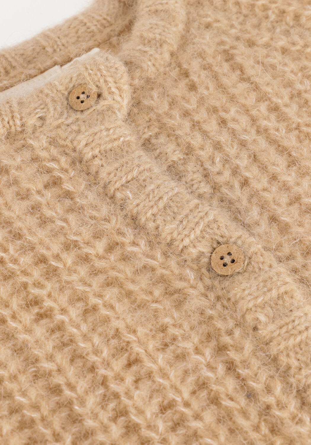 Sand LIL' ATELIER Strickjacke NMFROLO LS LOOSE KNIT CARD - large