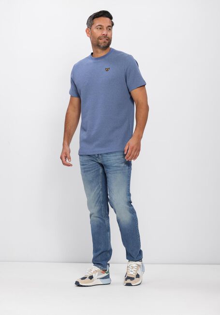 Blaue PME LEGEND T-shirt TWO TONE TEXTURED STRIPE - large