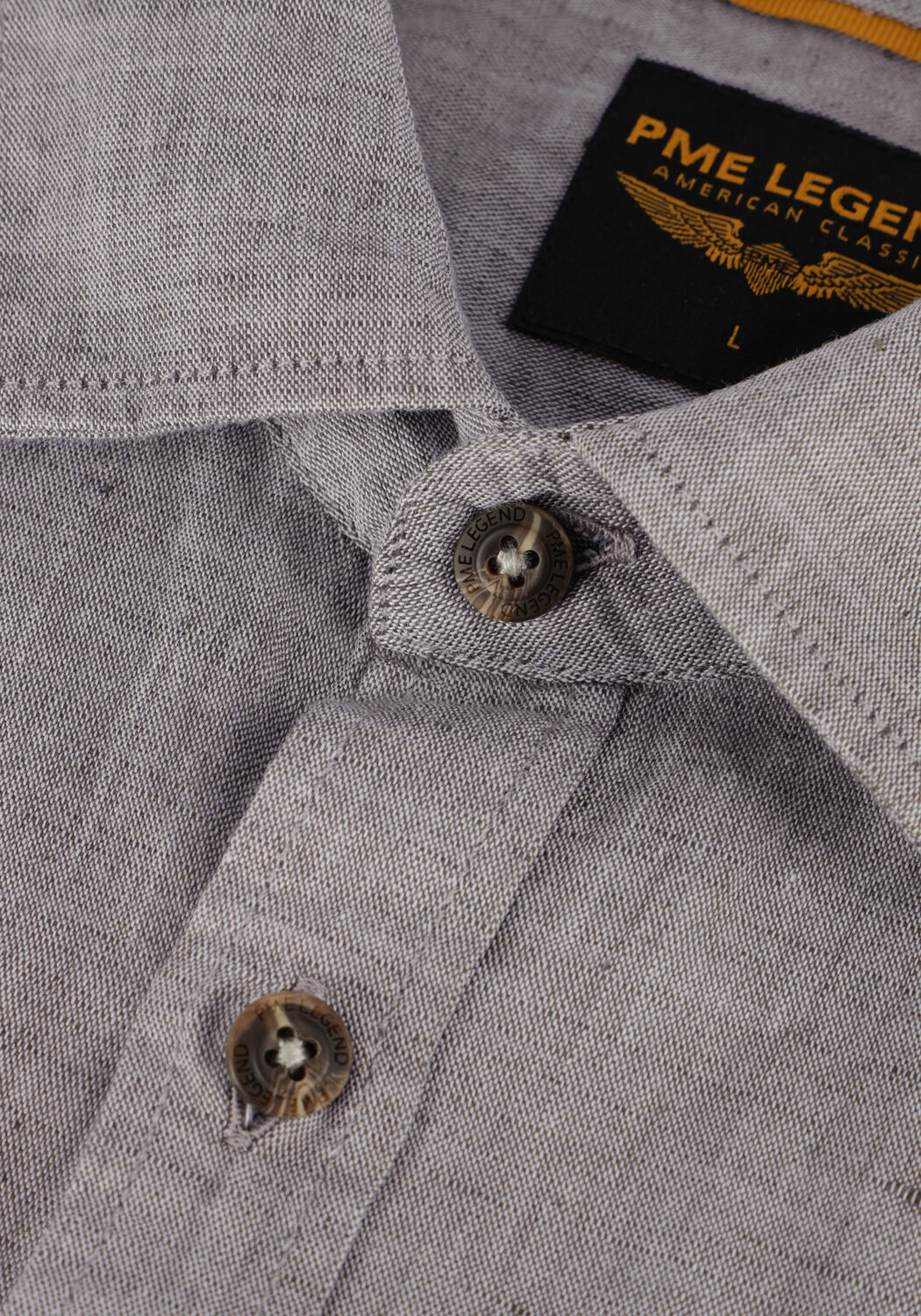 Gr&uuml;ne PME LEGEND Casual-Oberhemd SHORT SLEEVE SHIRT CTN LINEN 2TONEN OWEN - large