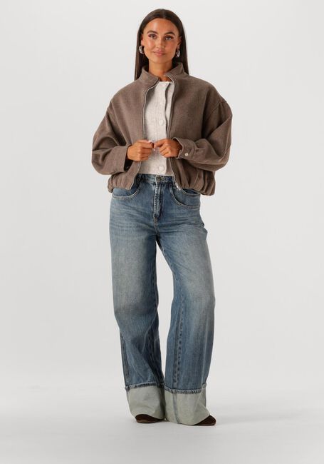 Braune NEO NOIR Jack FLORINE WOOL BOMBER JACKET - large