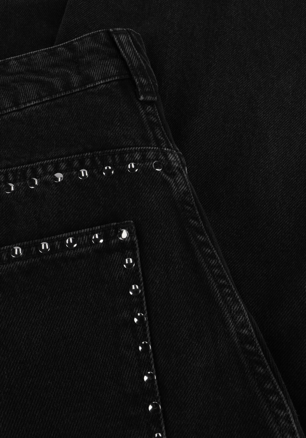 Schwarze CO'COUTURE Straight leg jeans NEW VIKA STUD LONG JEANS - large