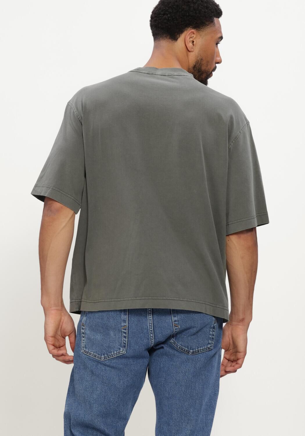Dunkelgr&uuml;n SELECTED MEN T-shirt SLHBOXYCORY SS O-NECK TEE - large