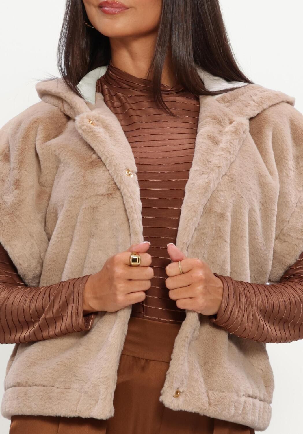 Beige NUKUS Gilet XANDRA GILET - large