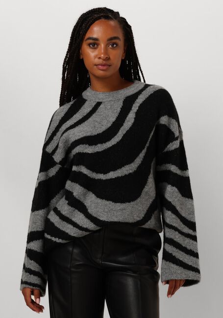 Graue OBJECT Pullover OBJDIANA LO L/S KNIT PULLOVER - large