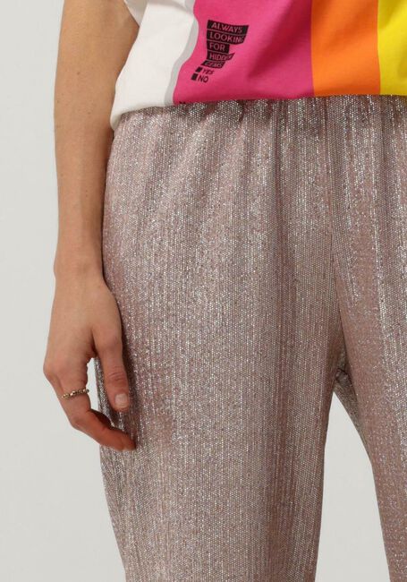 Rosane ALIX THE LABEL Hose LADIES KNITTED STRUCTURED SILVER PANTS - large