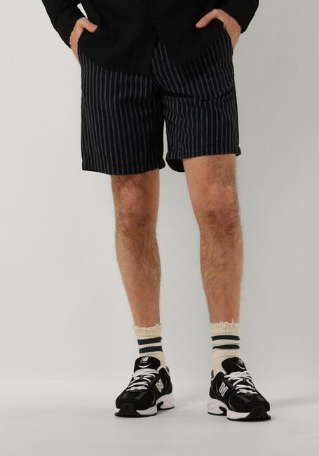 Schwarze SELECTED HOMME Kurze Hose SLHREGULAR OWEN LINEN SHORTS - large
