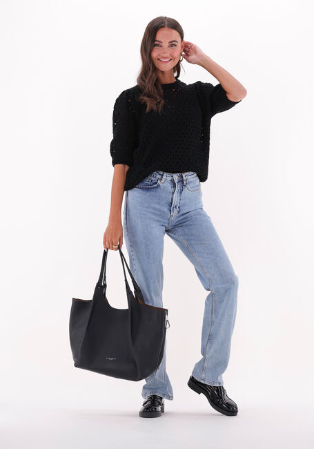 Schwarze MODSTRÖM Top AURORA O-NECK - large