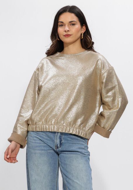 Beige SUMMUM Tops & T-shirts JERSEY COATED SWEAT - large