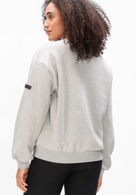 Graue ALIX THE LABEL Sweatshirt LADIES KNITTED LEATHER A SWEATER - large