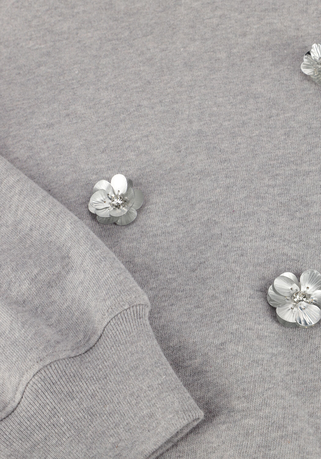 Graue NUKUS Pullover BEATRIZ PULLOVER FLOWER - large