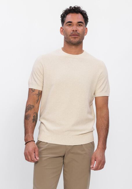 Beige PROFUOMO T-shirt T-SHIRT CREW NECK COTTON LINEN - large