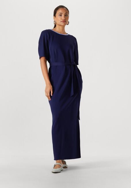 Blaue POM AMSTERDAM Kleider DRESS MACY NIGHT BLUE - large