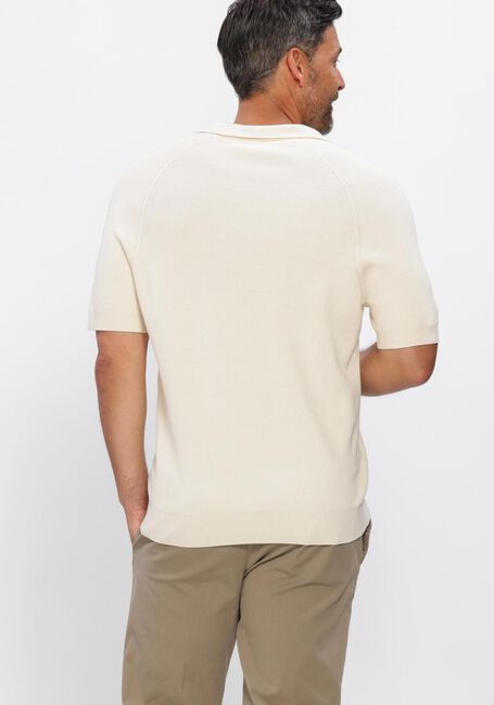 Ecru PROFUOMO Polo-Shirt POLO OPEN COLLAR RIB - large