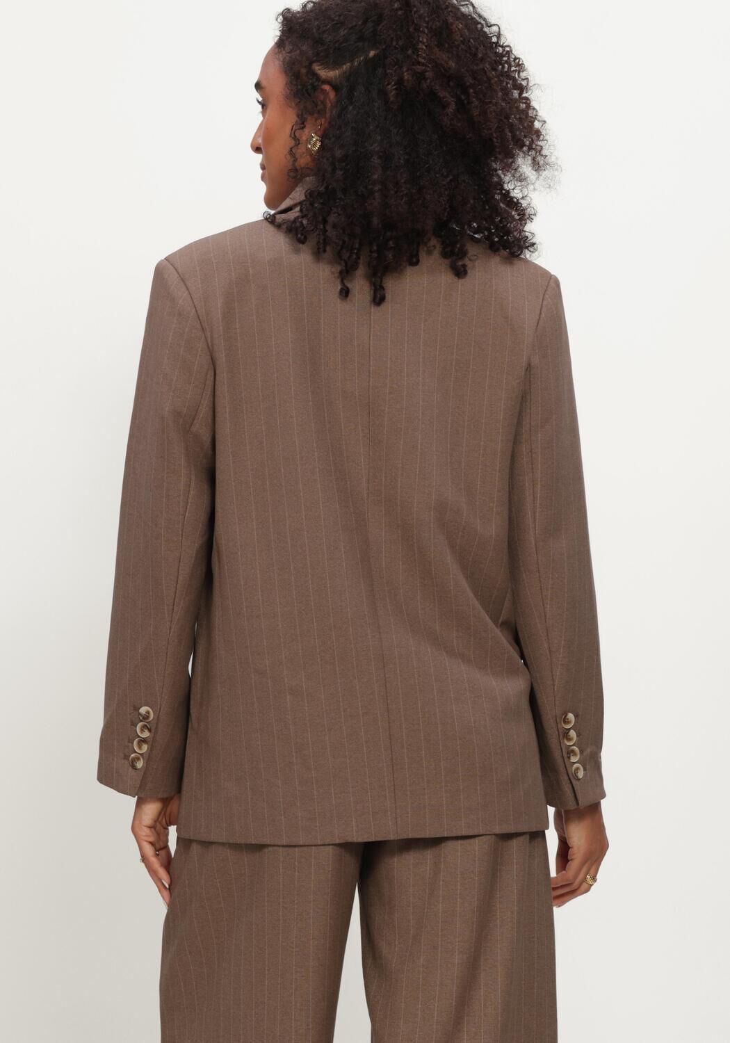 Braune NEO NOIR Blazer GABY PINSTRIPE BLAZER - large