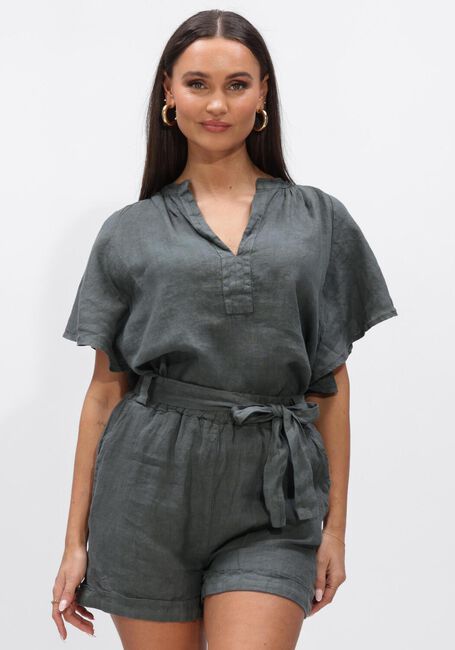 Dunkelgr&uuml;n BY-BAR Top VINA LINNEN BLOUSE - large