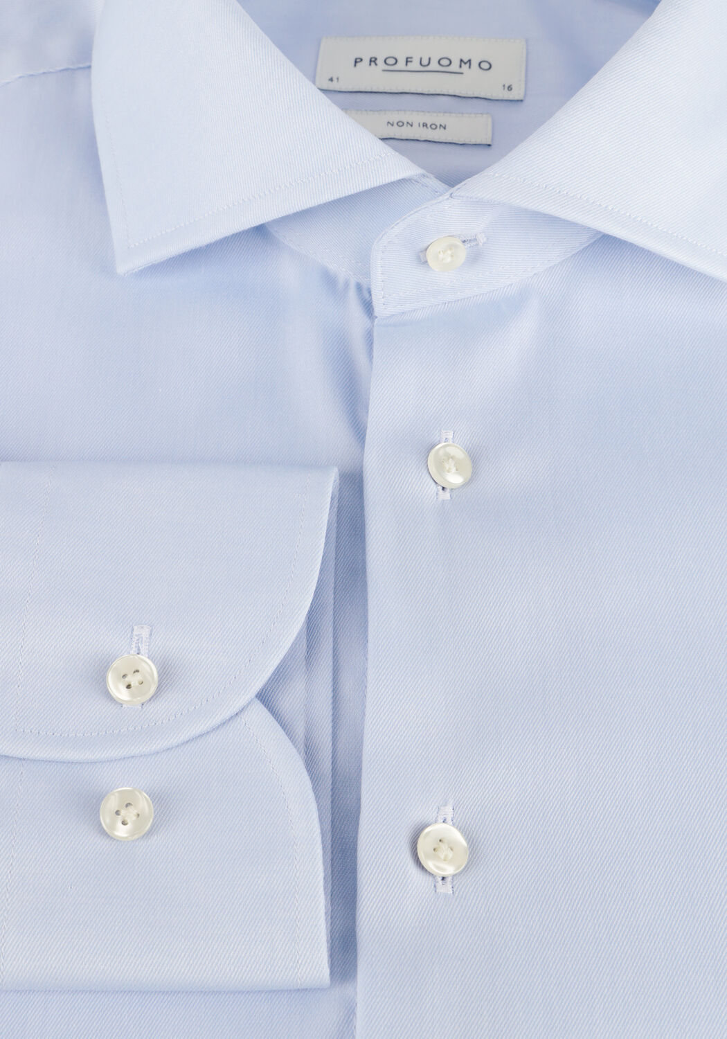 Hellblau PROFUOMO Klassisches Oberhemd FINE TWILL - SLIM FIT - NON IRON - large