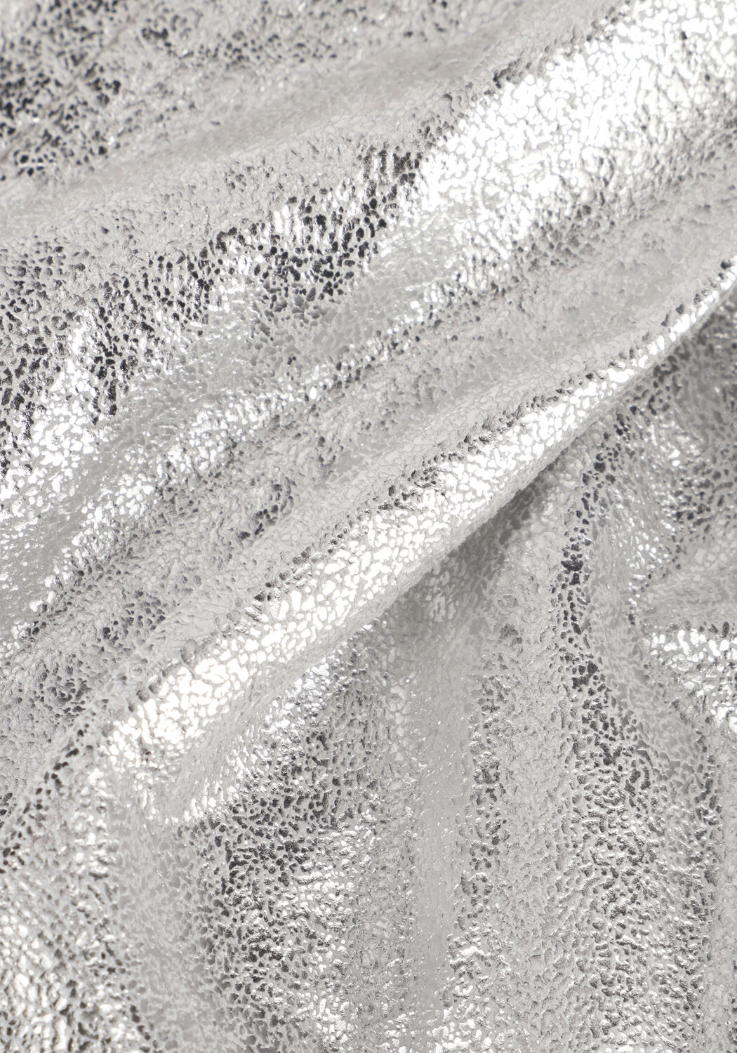 Silberne CO'COUTURE Kurze Hose PHOEBE CRACKLE SHORT - large