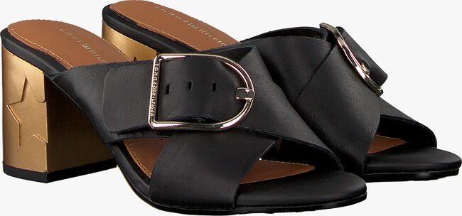 TOMMY HILFIGER SLIPPERS MID HEEL MULE OVERSIZED BUCKLE - large