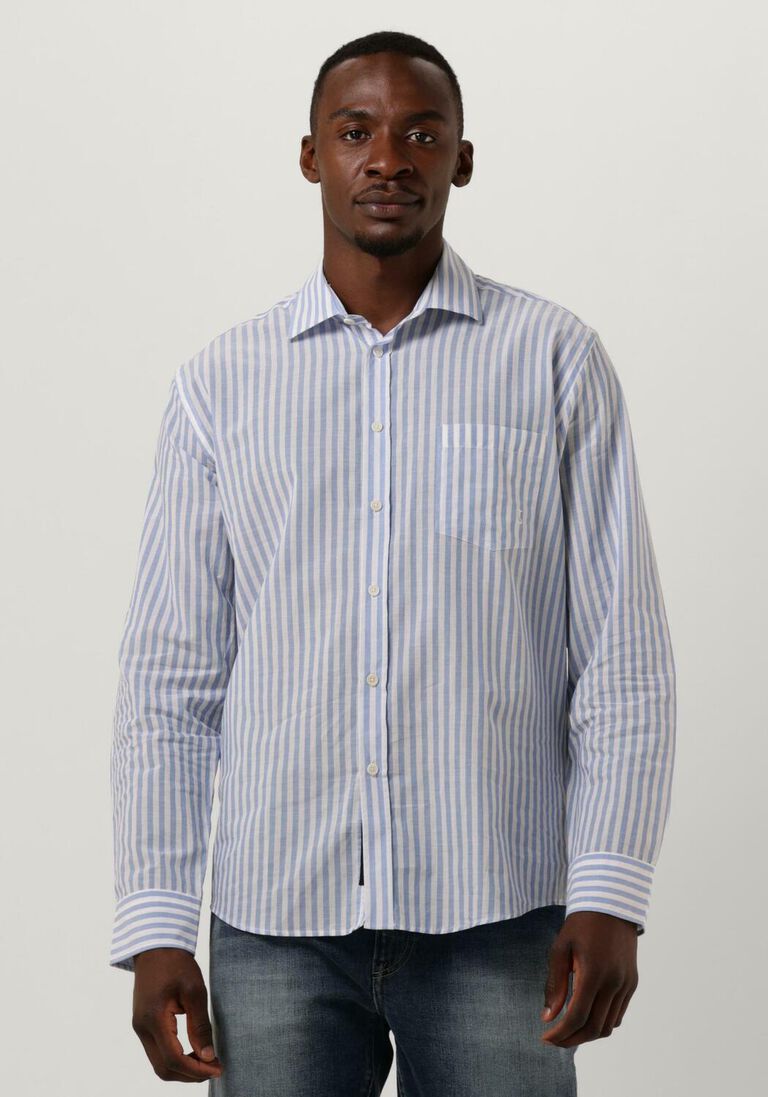 blaue butcher of blue casual-oberhemd stevie stripe shirt