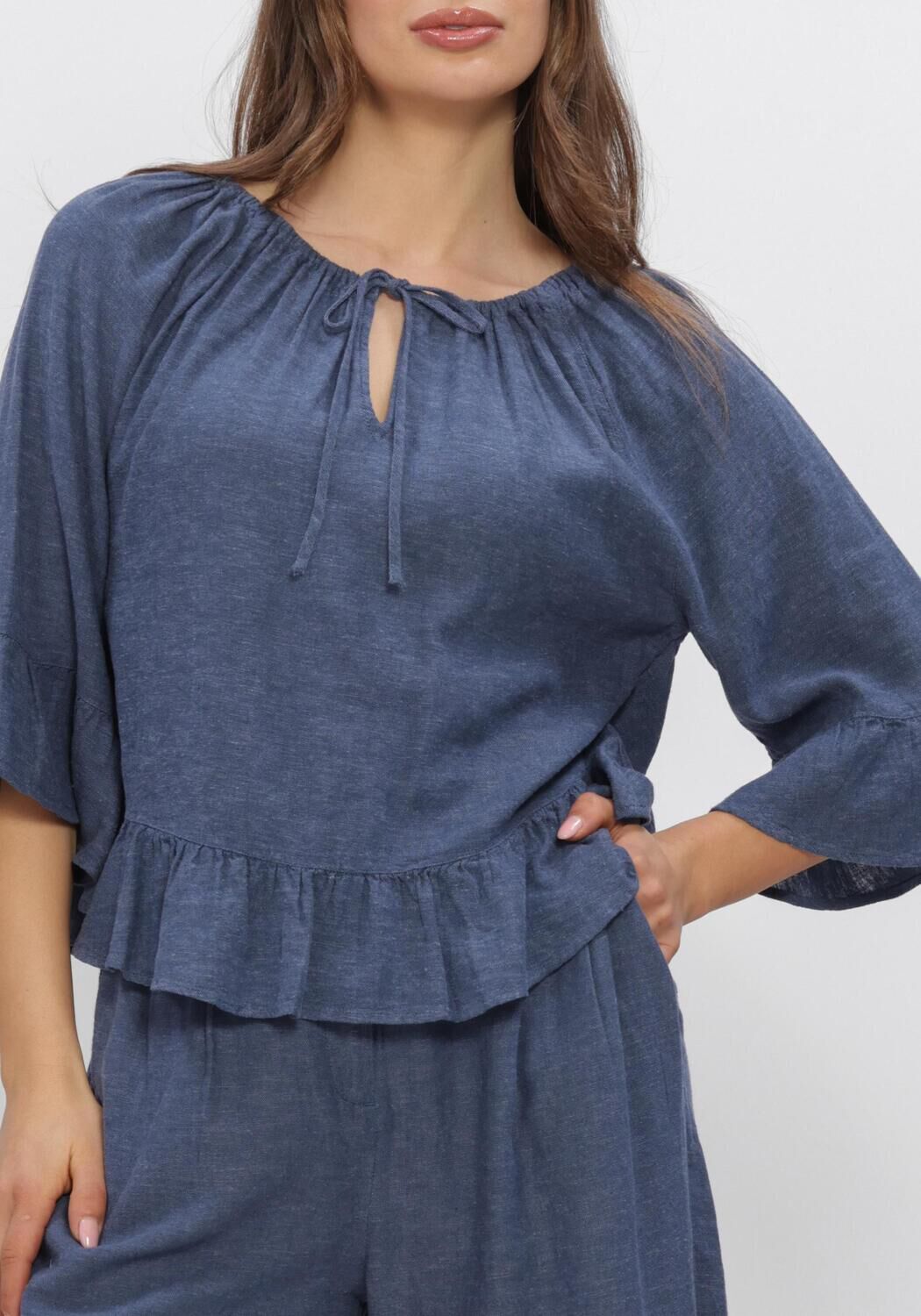 Blaue MSCH COPENHAGEN Blusen MSCHVIANA GINIA 2/4 TOP - large