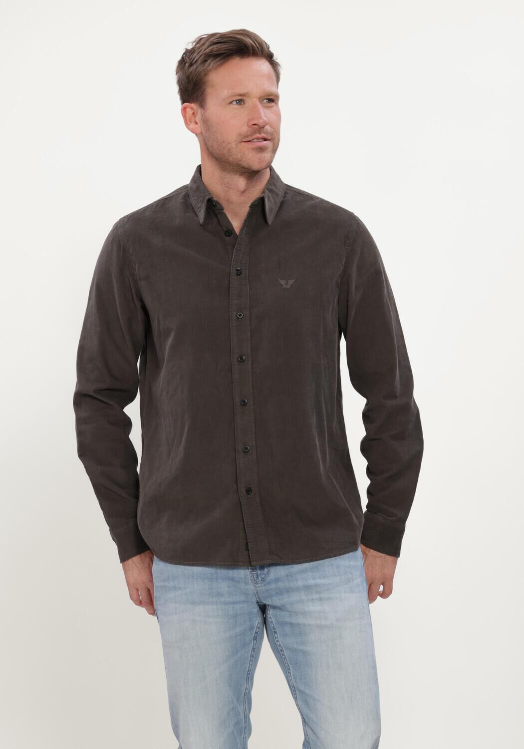 Anthrazit PME LEGEND Casual-Oberhemd LONG SLEEVE SHIRT FINE - large