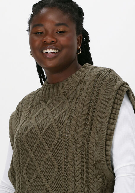 Grüne SELECTED FEMME Spencer SLFPIPER KNIT VEST M - large